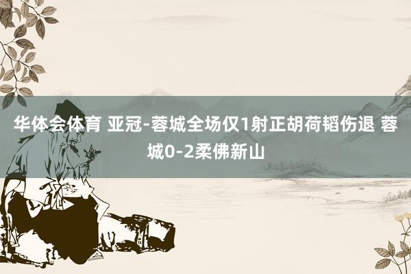 华体会体育 亚冠-蓉城全场仅1射正胡荷韬伤退 蓉城0-2柔佛新山